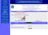 Site do Cartório De Registro De Imóveis - 14º - São Paulo - Paraíso