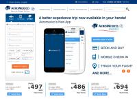Site do Aerovias de México - Aeromexico