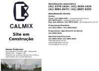 Site do Calmix Preparação De Argamassa E Concreto - Boqueirão
