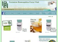Site do Farmácia Homeopatia Força Vital