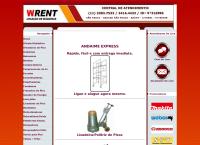 Site do W Rent Locação de Andaimes e Máquinas