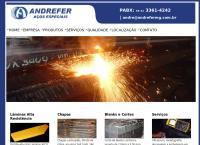 Site do Andrefer Comércio e Repres. Ltda