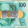 Prendedor de dinheiro réplica nota de 100 dolares