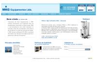 Site do MKG Equipamentos Ltda