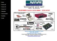 Site do Musicware Instrumentos Musicais e Estúdios