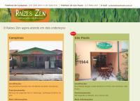 Site do Restaurante Vegetariano Raízes Zen