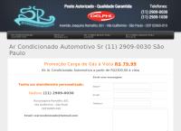 Site do SR ar Condicionado Automotivo Ltda