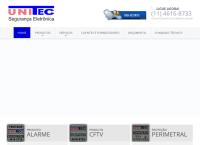 Site do Unitec Segurança Eletrônica