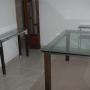 Mesa com tampo de vidro