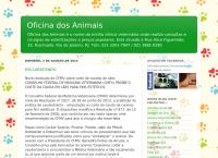 Site do Clínica Veterinária Oficina dos Animais