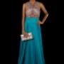 Vestido de Festa Verde Tiffany Fino Traje Moda Fes