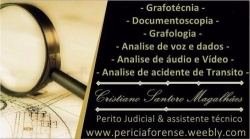 Perito em analise de áudio, vídeo, voz, dados, transcrição e degravação, grafologi