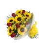Buquê de Rosas com Girassol