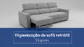 Higienização de Sofá Retrátil 3 Lugares (Tecido)