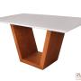Mesa Itália Retângular Tampo de Vidro