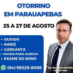 Otorrinolaringologista Parauapebas Dr. Cristiano Ruschel