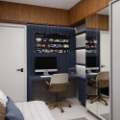 home-office-planejado-com-marcenaria-azul-e-armario-espelhado-palhoca