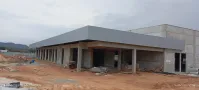 Cobertura metálica e fechamento de platibanda instalados em Rio dos Cedros